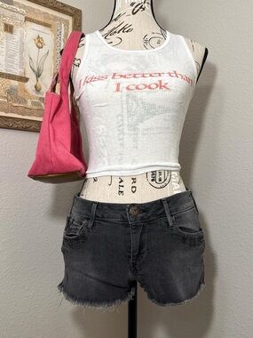 True Religion Y2K Dark Gray Low Rise Studded Cutoff Shorts Women’s Size 27